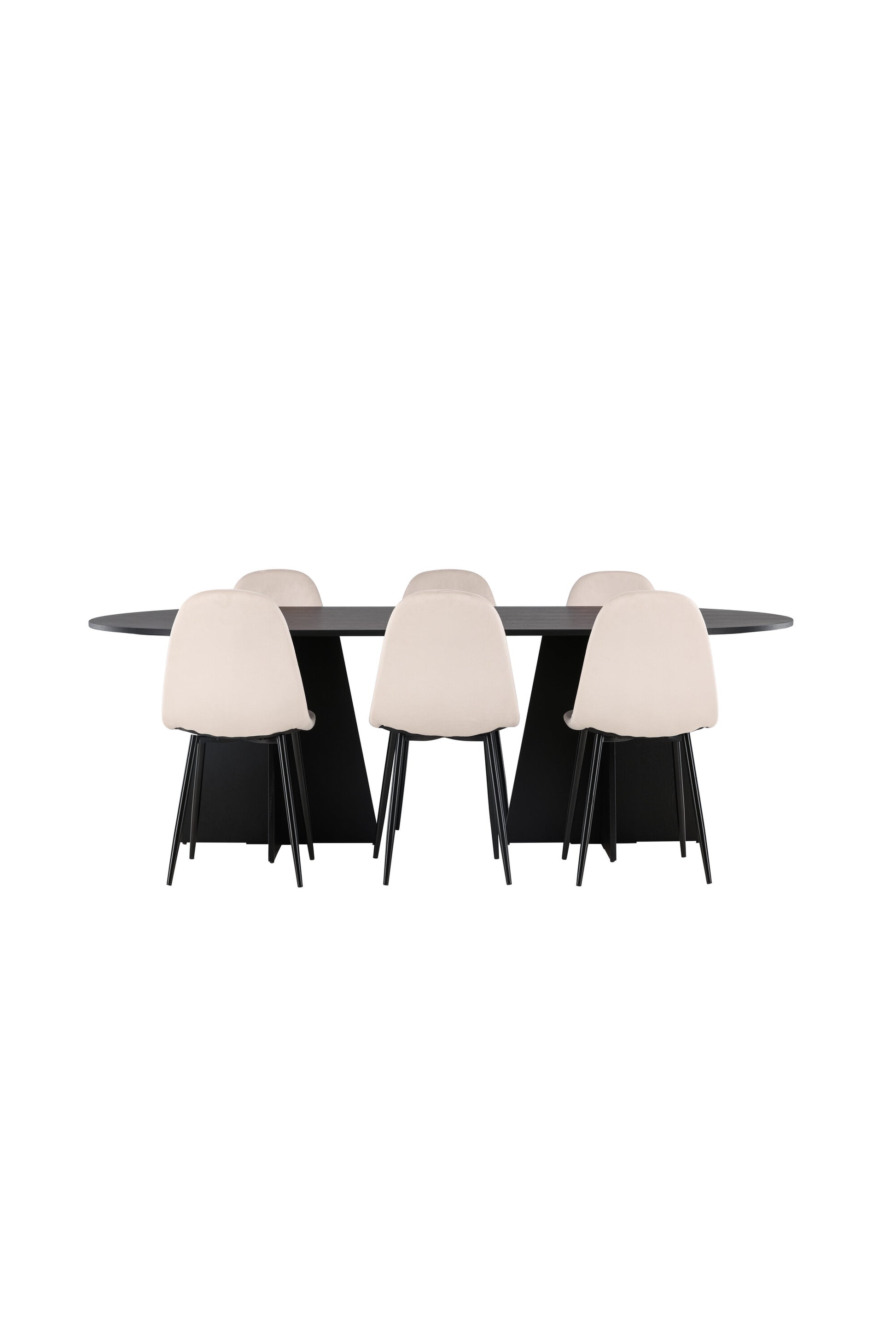 Bootcut Matbord med Polar Stolarna – Bord: 75x230x115 Stol: 53,3x88x42,5
