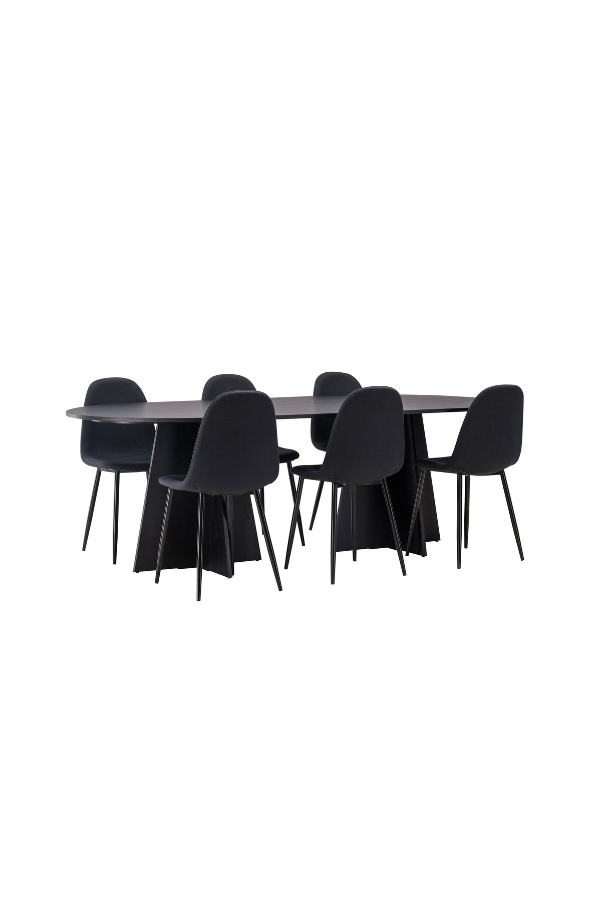 Bootcut Matbord med Polar Stolarna – Bord: 75x230x115 Stol: 53x87x44