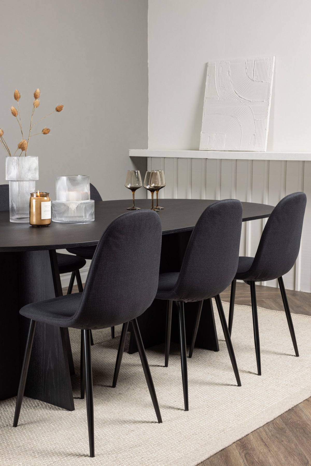 Bootcut Matbord med Polar Stolarna – Bord: 75x230x115 Stol: 53x87x44