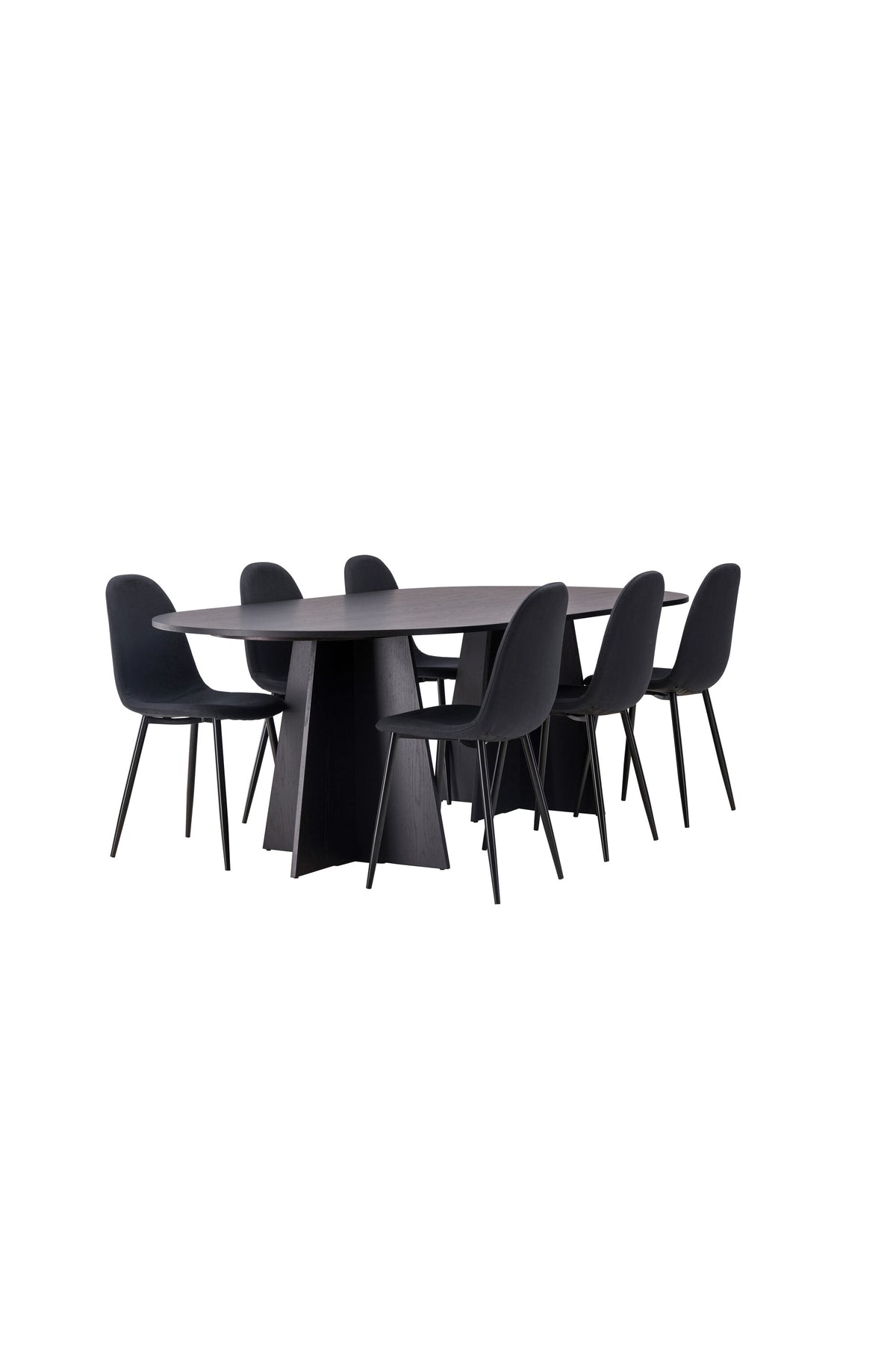 Bootcut Matbord med Polar Stolarna – Bord: 75x230x115 Stol: 53x87x44