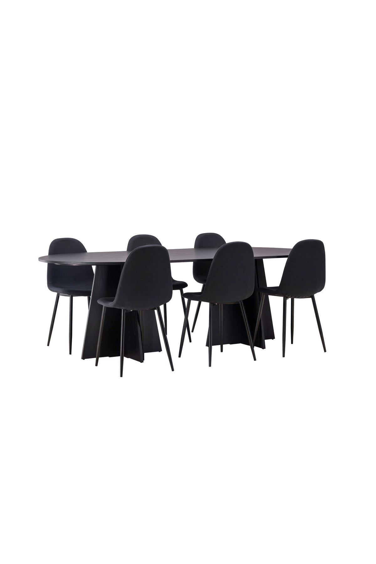 Bootcut Matbord med Polar Stolarna – Bord: 75x230x115 Stol: 53x87x44