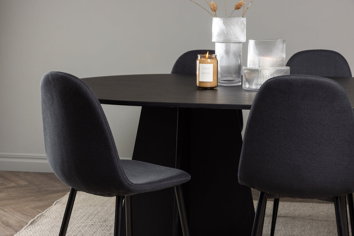 Bootcut Matbord med Polar Stolarna – Bord: 75x230x115 Stol: 53x87x44
