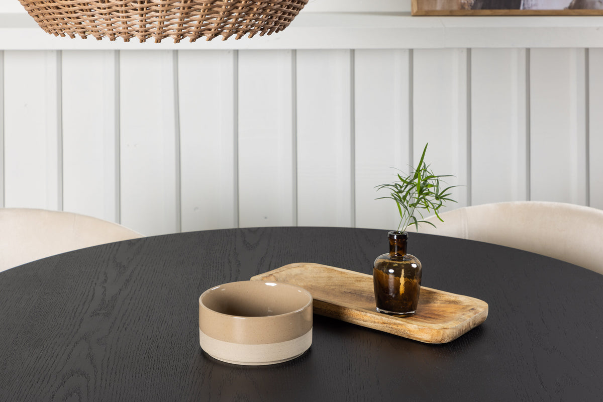 Bootcut Matbord med Berit Stolarna – Bord: ⌀110 Stol: 55x78x55