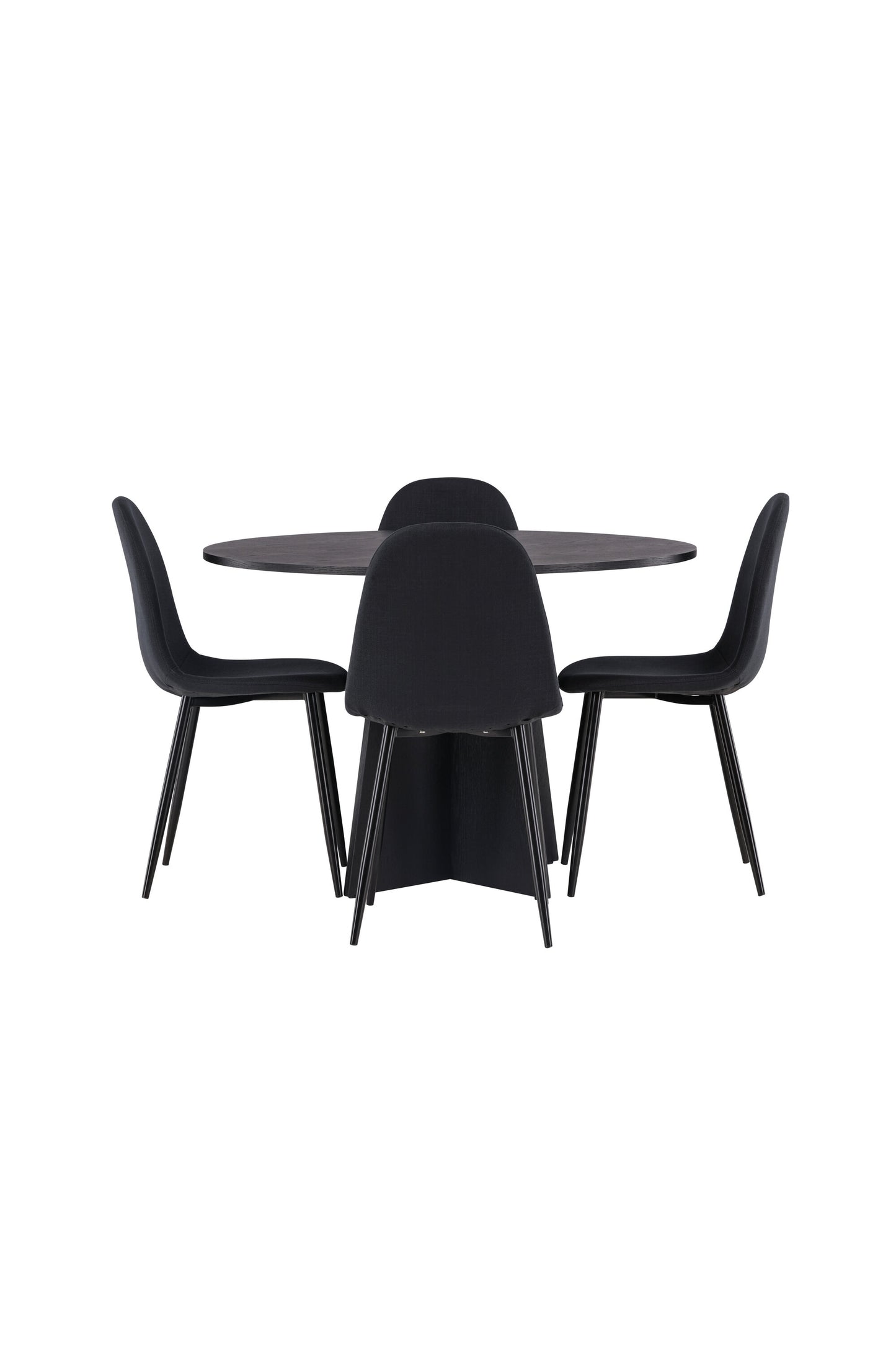 Bootcut Matbord med Polar Stolarna – Bord: ⌀110 Stol: 53x87x44
