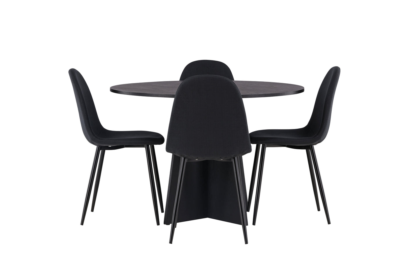 Bootcut Matbord med Polar Stolarna – Bord: ⌀110 Stol: 53x87x44