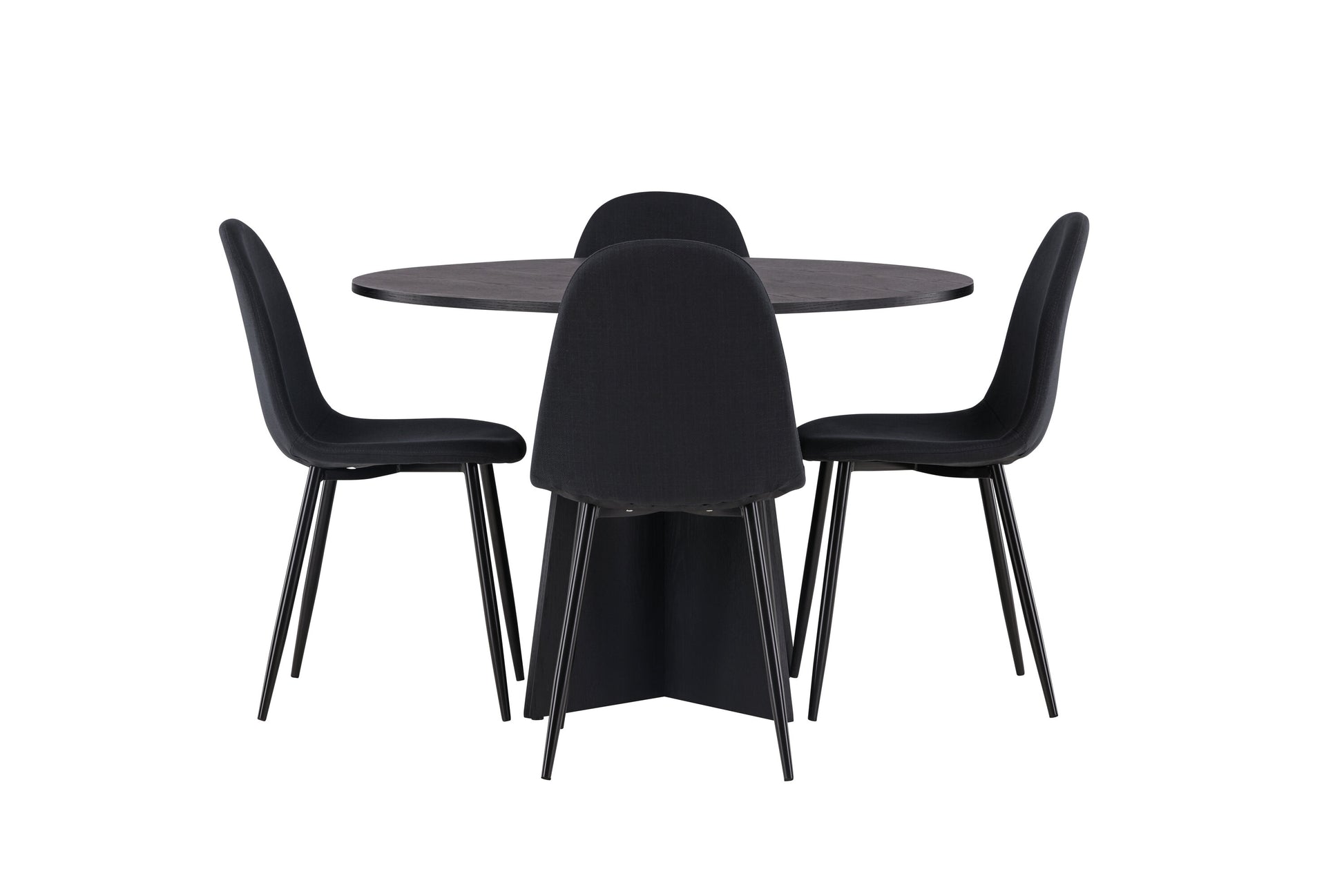 Bootcut Matbord med Polar Stolarna – Bord: ⌀110 Stol: 53x87x44