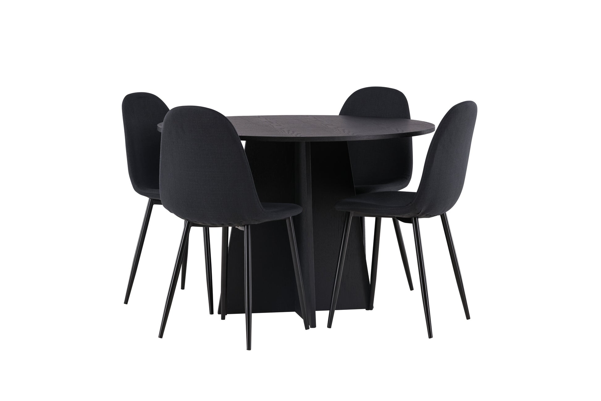 Bootcut Matbord med Polar Stolarna – Bord: ⌀110 Stol: 53x87x44