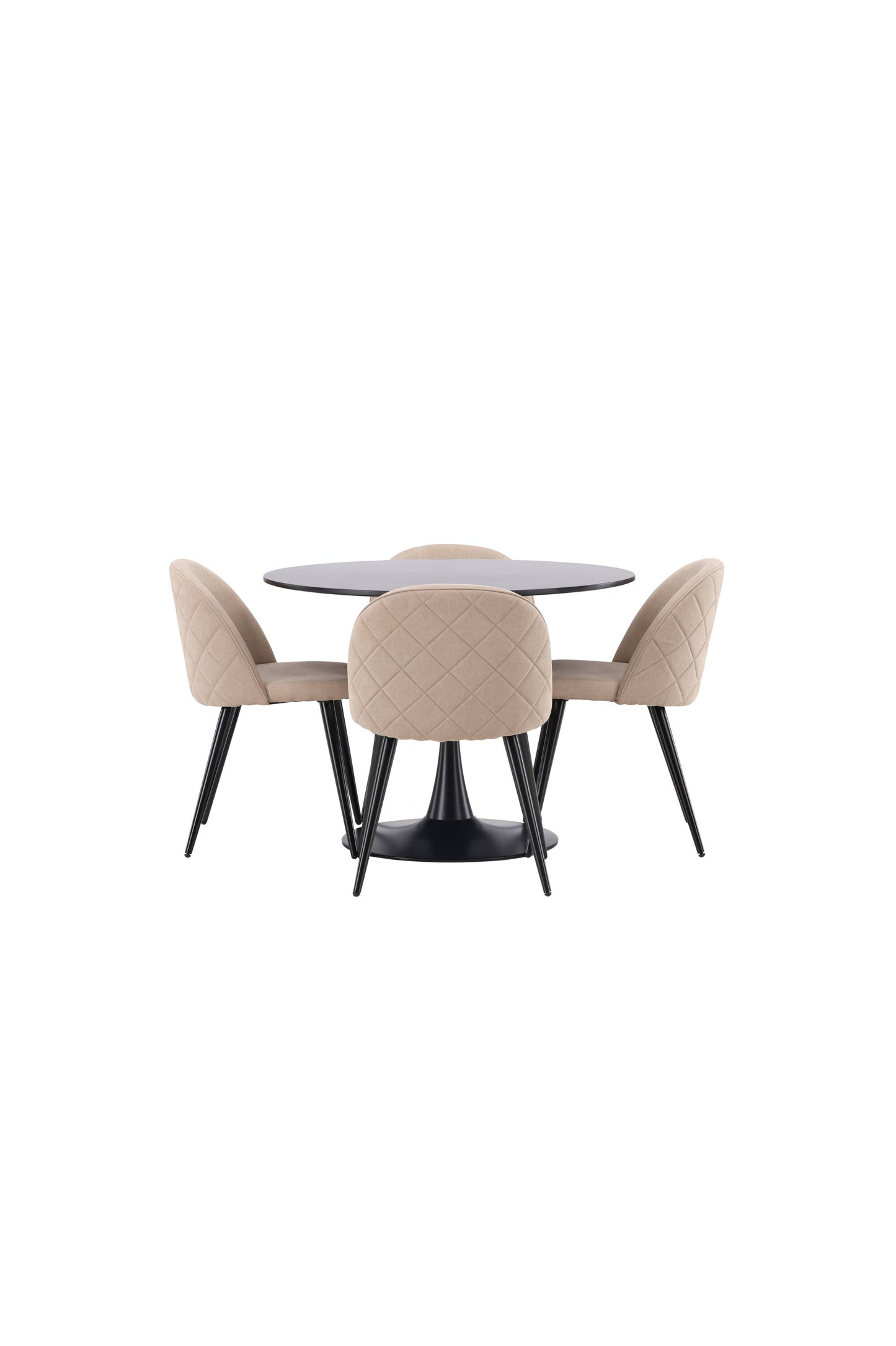 Glade Matbord med Velvet Stolarna Matgrupp