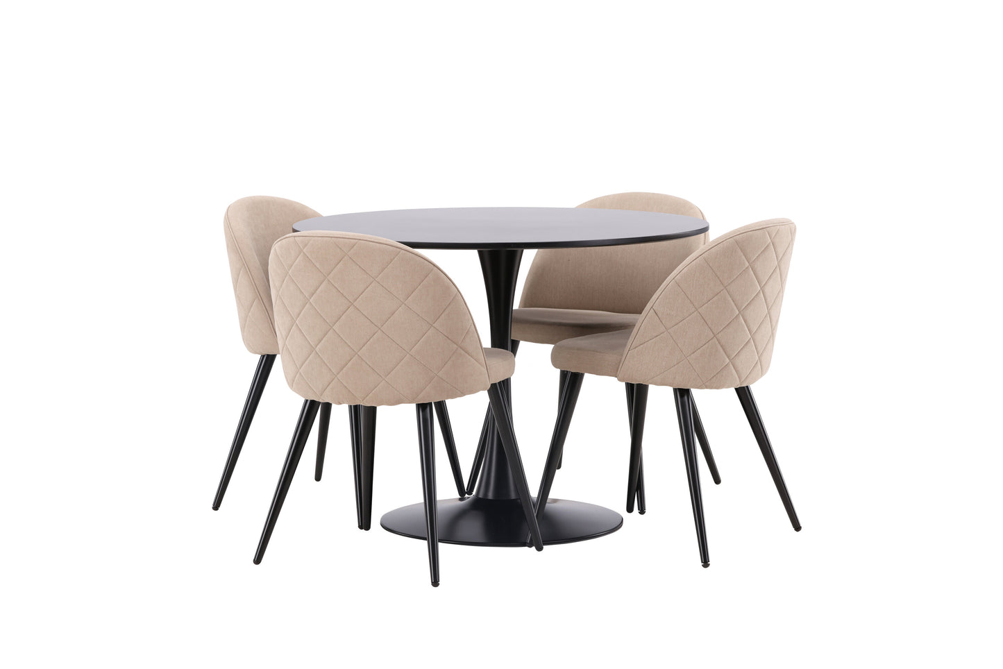 Glade Matbord med Velvet Stolarna Matgrupp