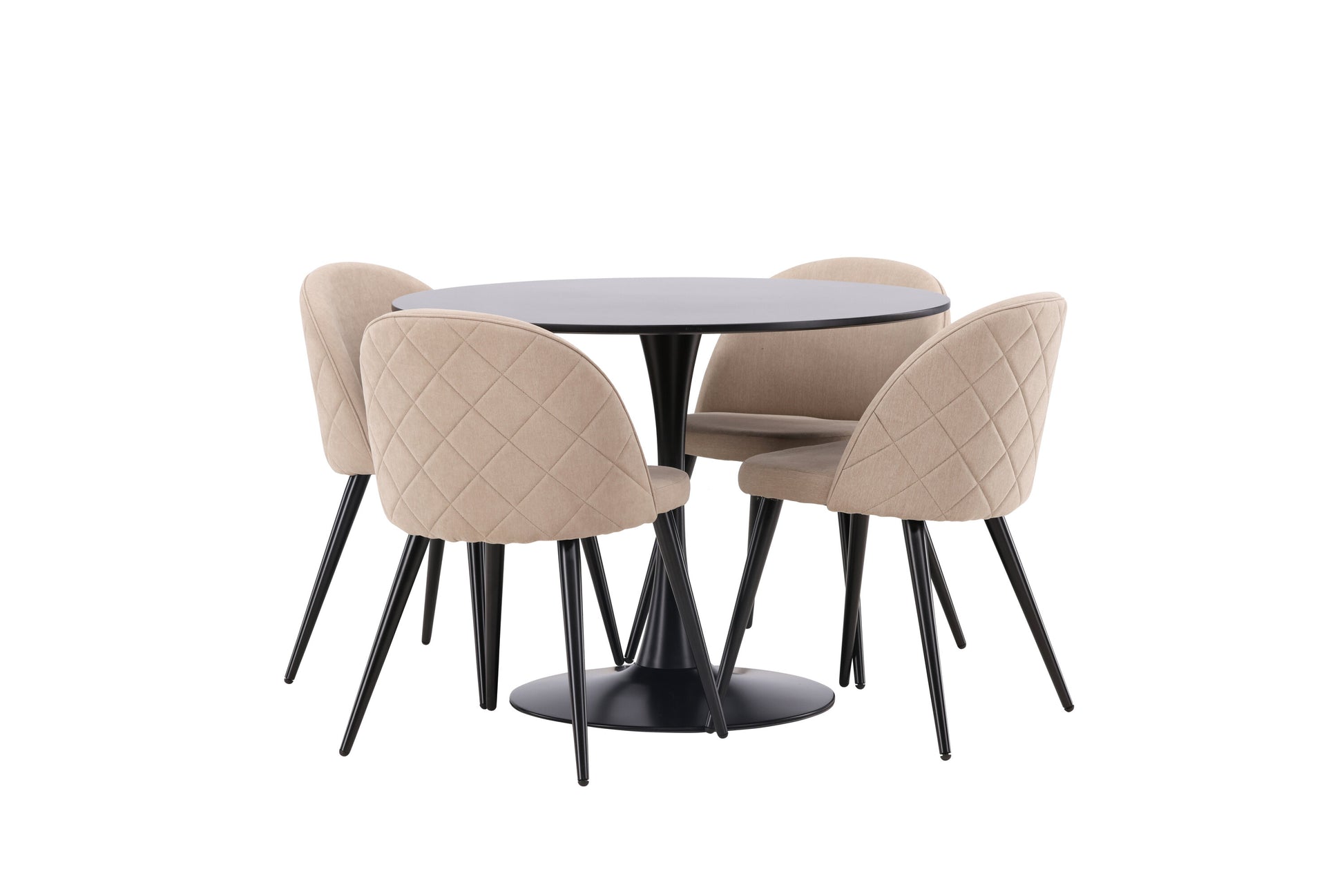 Glade Matbord med Velvet Stolarna Matgrupp