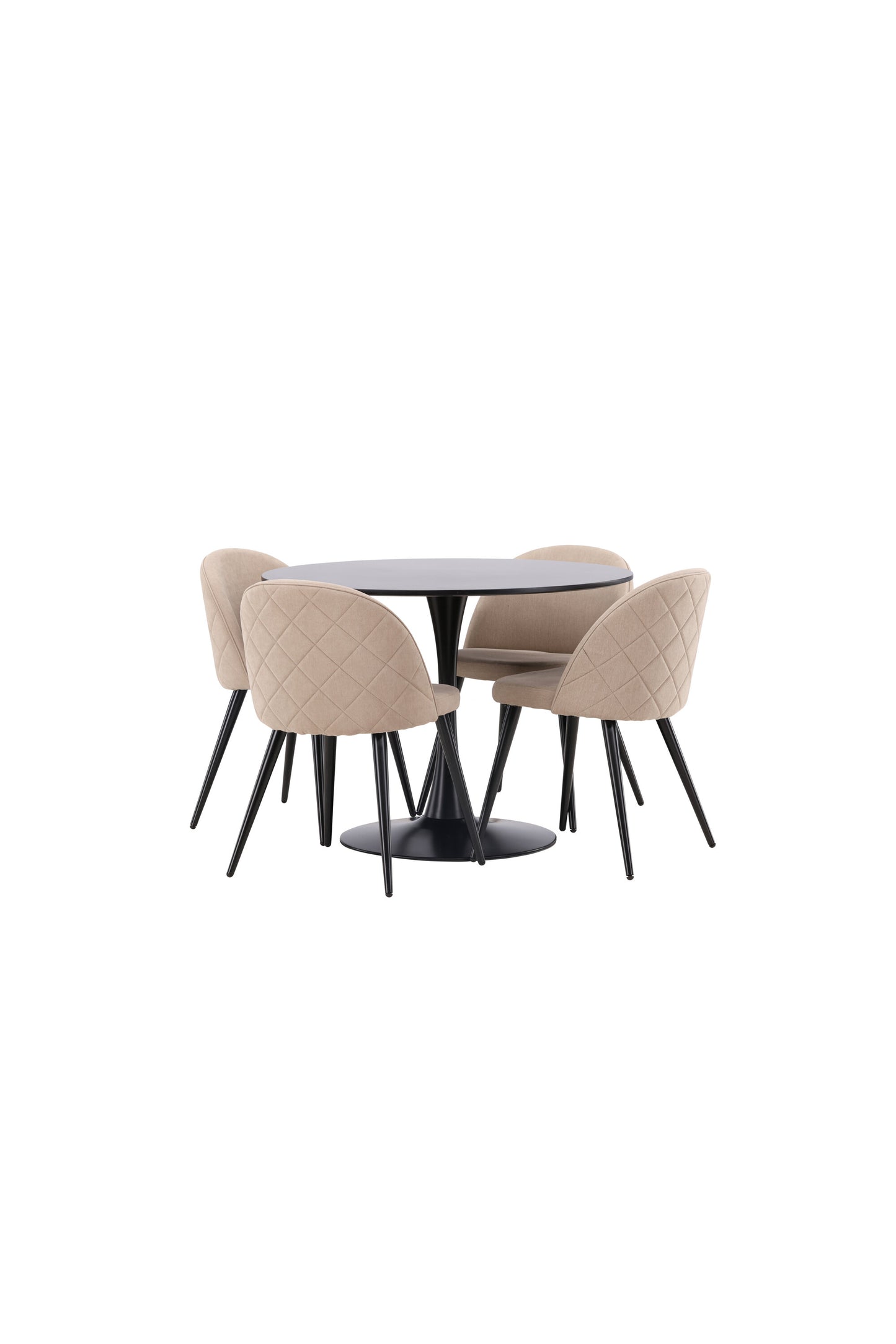 Glade Matbord med Velvet Stolarna Matgrupp