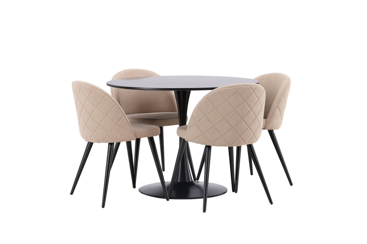 Glade Matbord med Velvet Stolarna Matgrupp