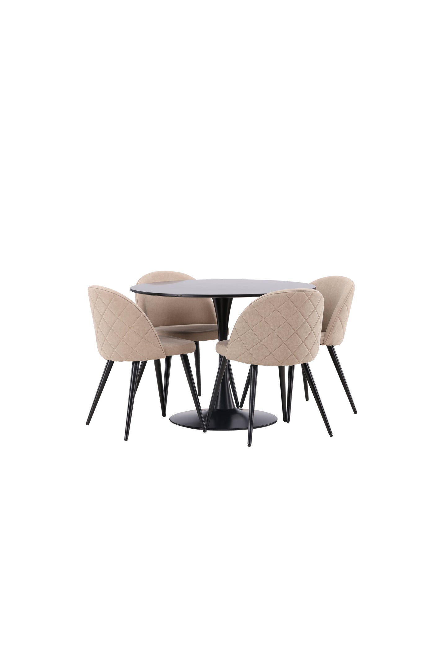 Glade Matbord med Velvet Stolarna Matgrupp