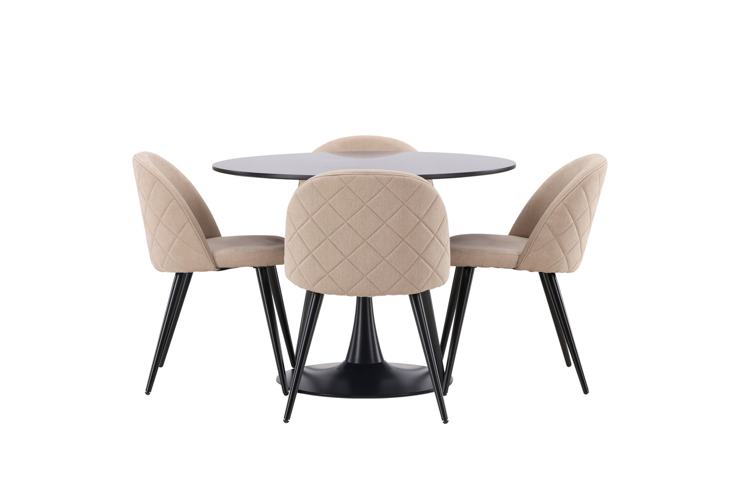 Glade Matbord med Velvet Stolarna Matgrupp