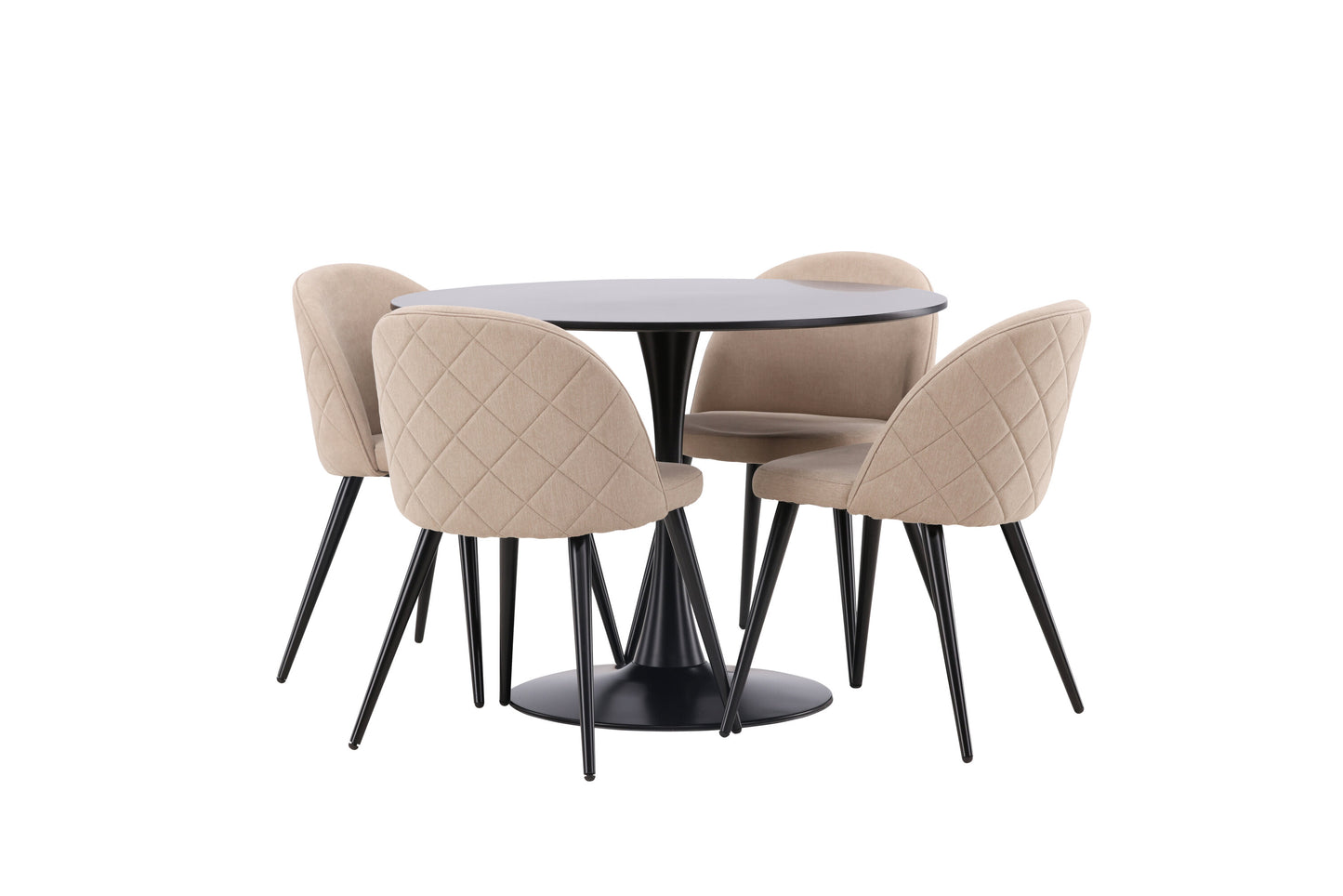 Glade Matbord med Velvet Stolarna Matgrupp
