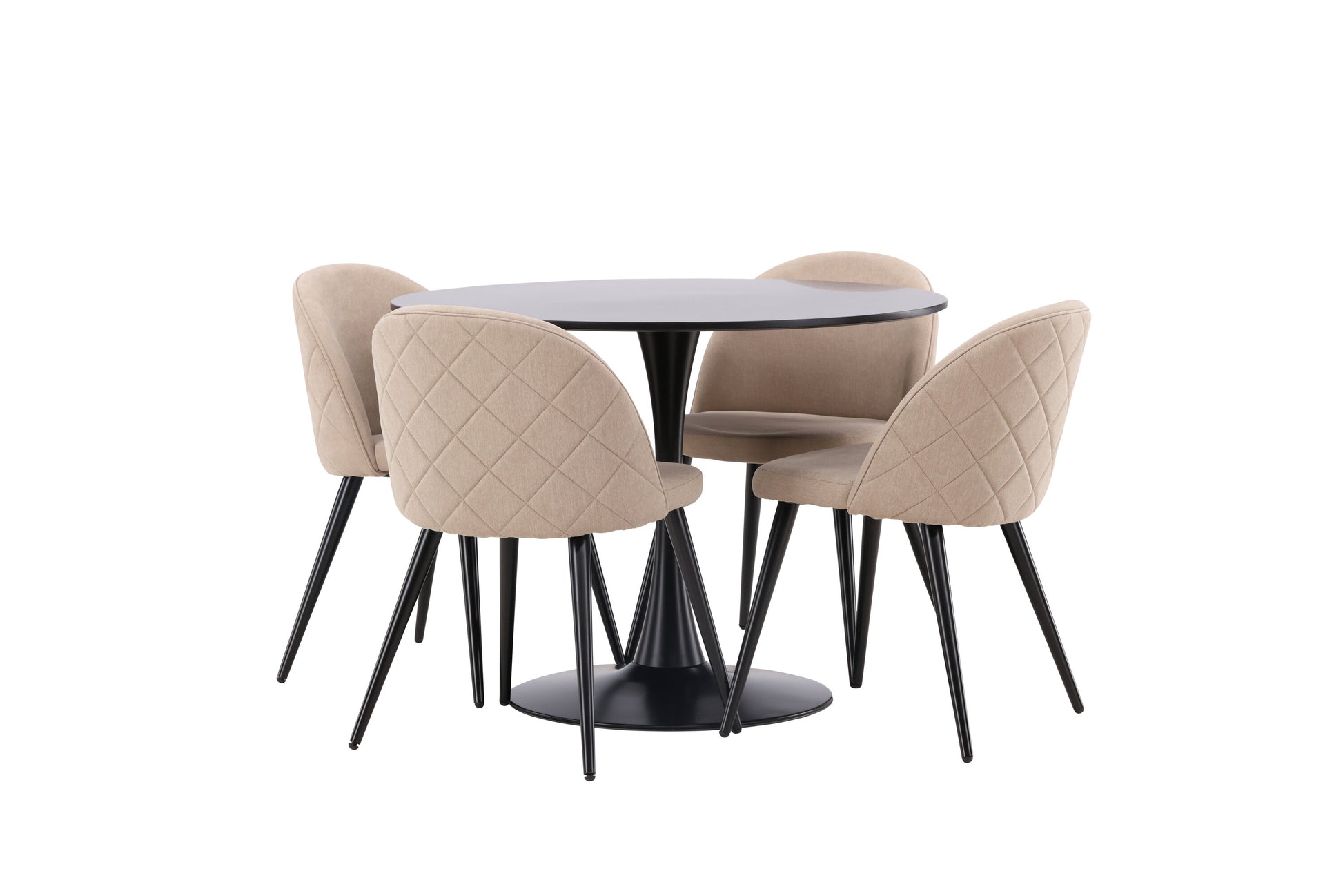 Glade Matbord med Velvet Stolarna Matgrupp