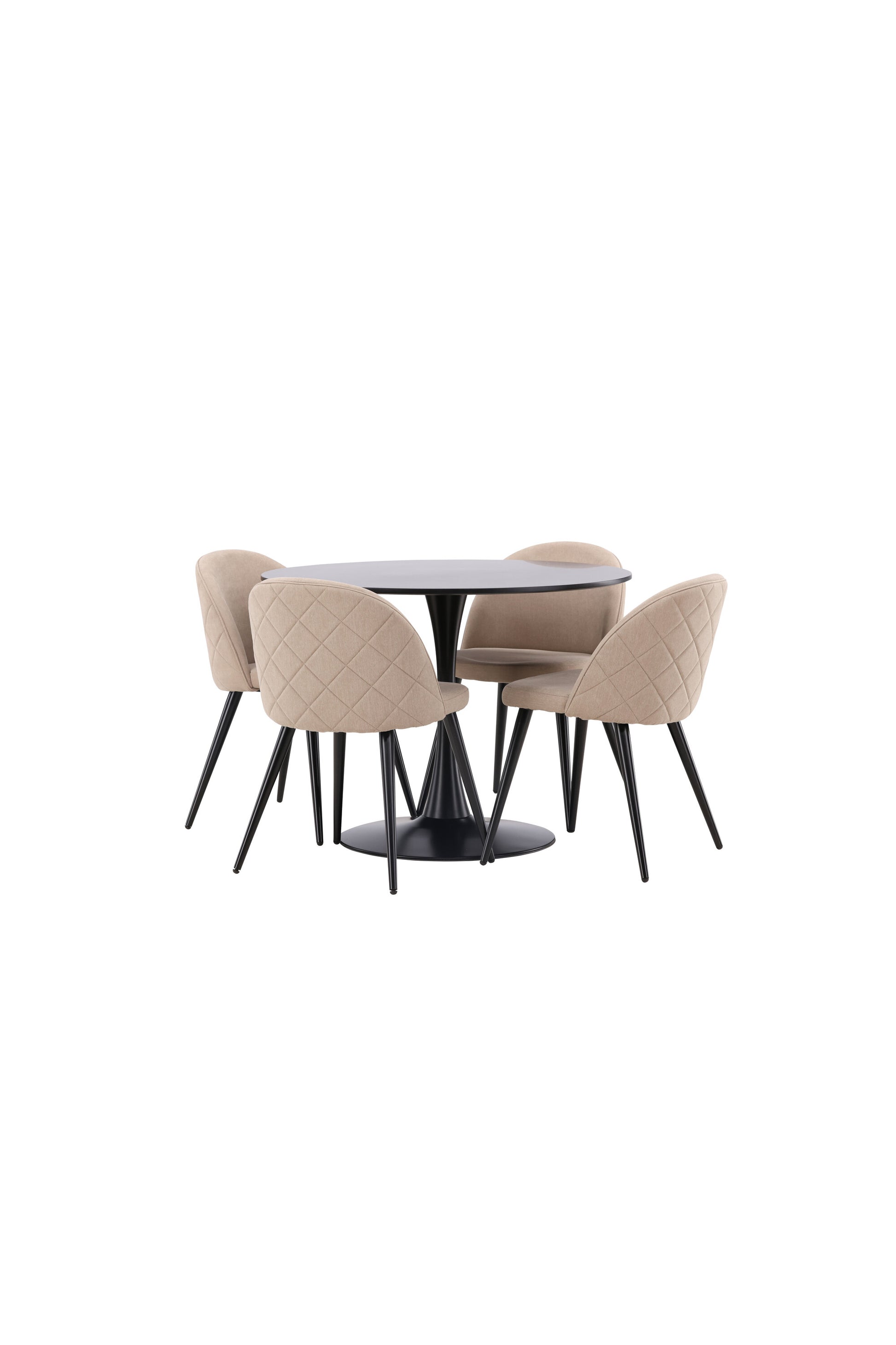 Glade Matbord med Velvet Stolarna Matgrupp
