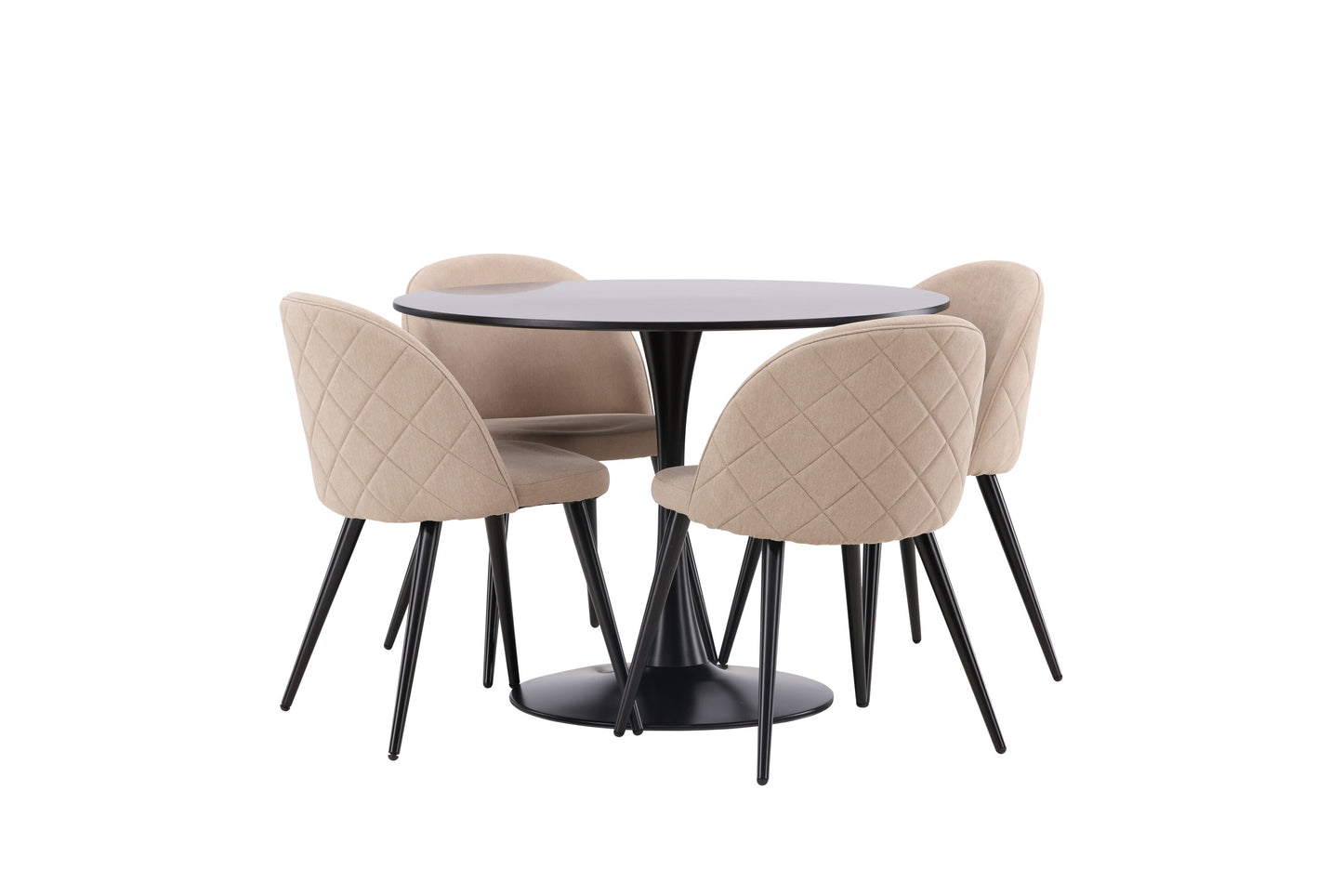 Glade Matbord med Velvet Stolarna Matgrupp