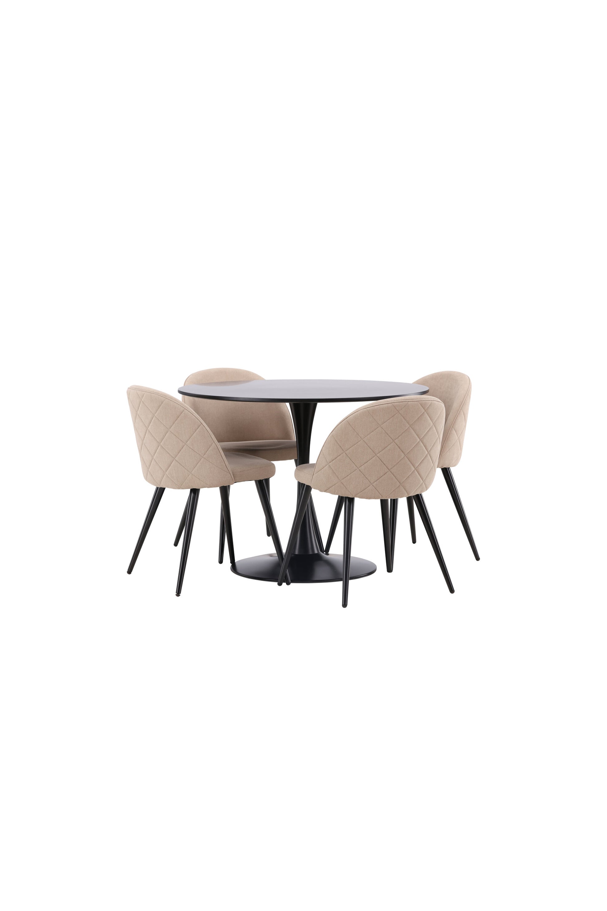 Glade Matbord med Velvet Stolarna Matgrupp
