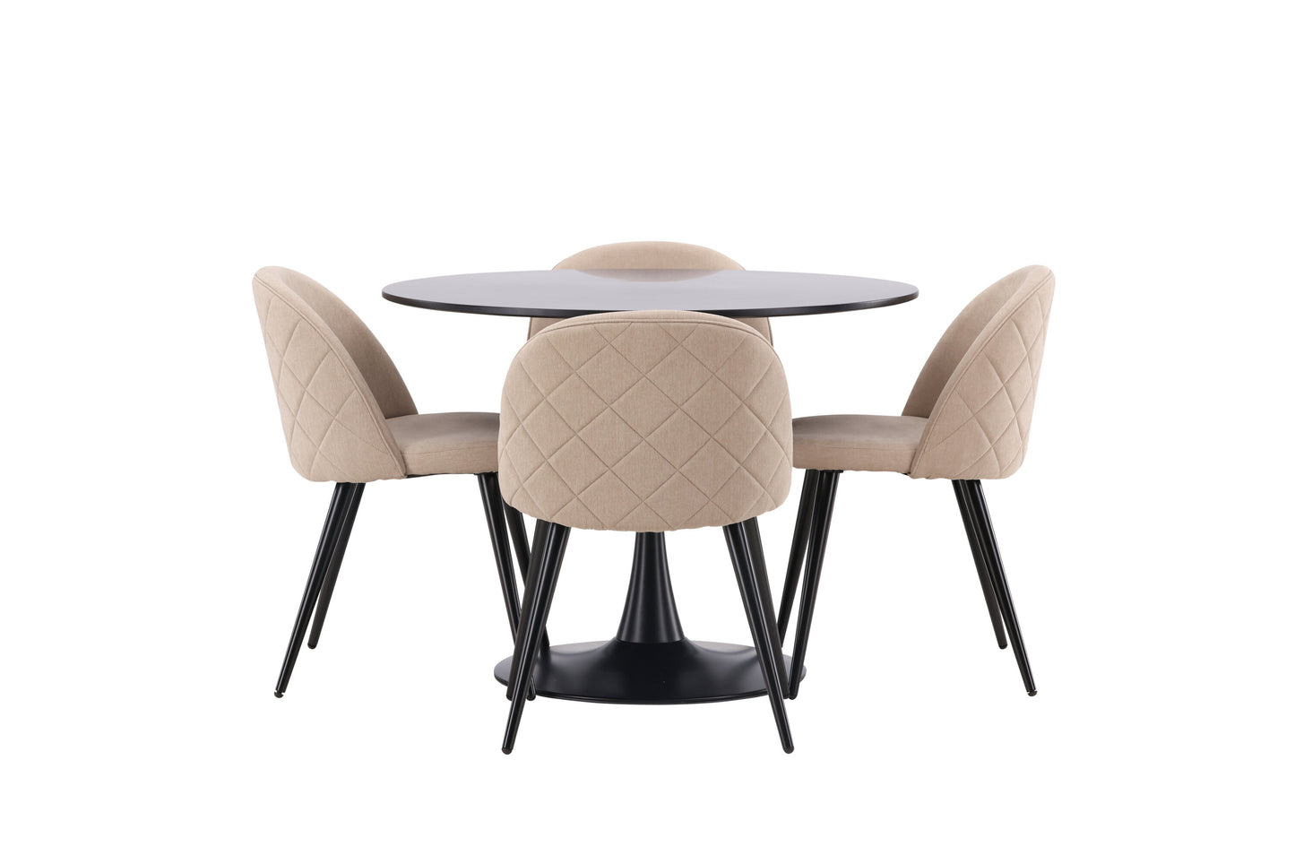 Glade Matbord med Velvet Stolarna Matgrupp