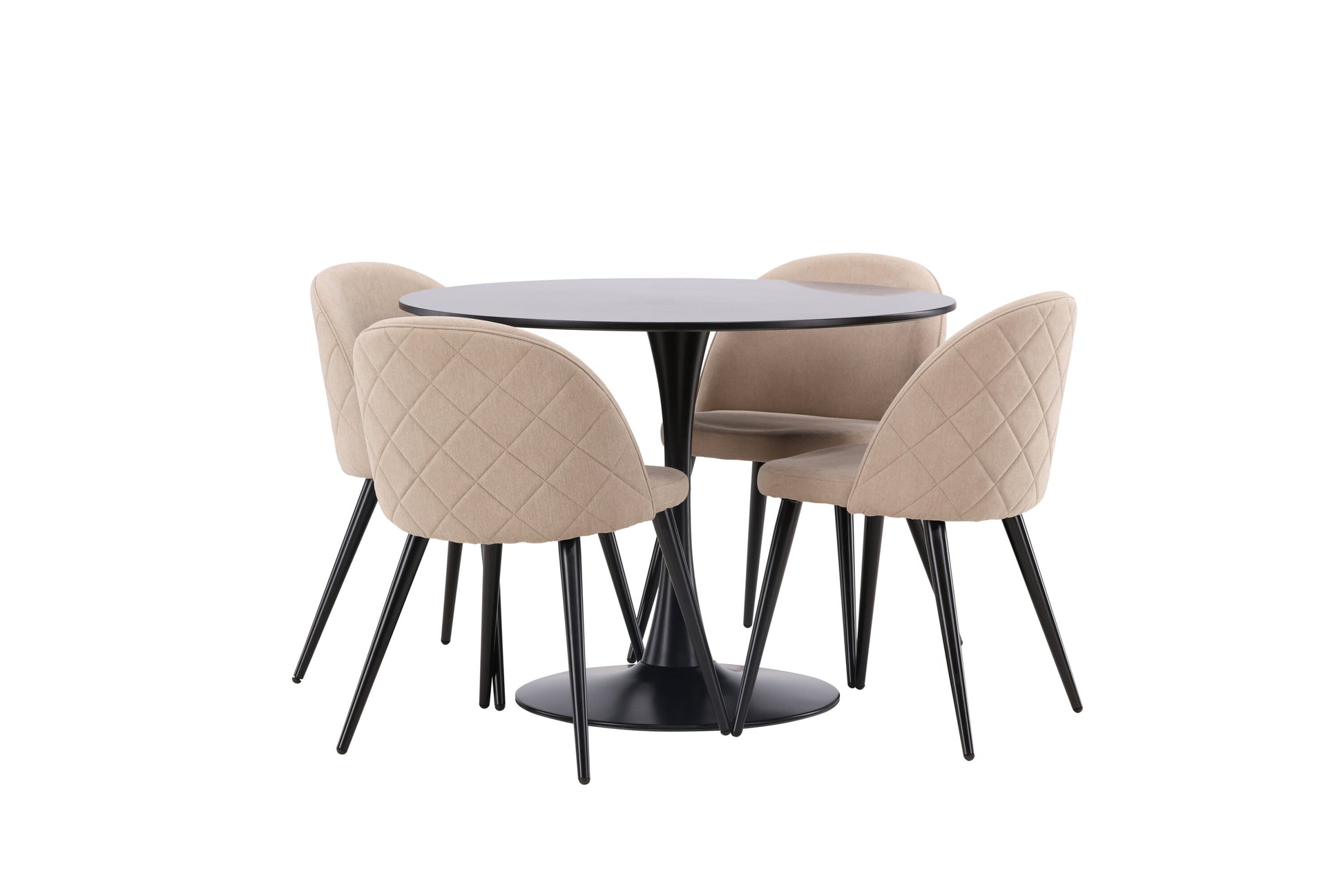 Glade Matbord med Velvet Stolarna Matgrupp