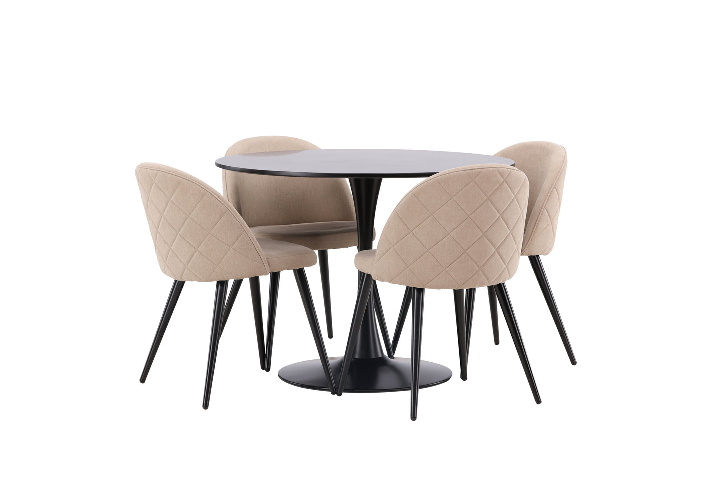 Glade Matbord med Velvet Stolarna Matgrupp