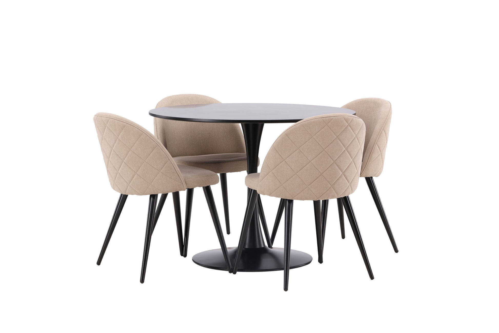 Glade Matbord med Velvet Stolarna Matgrupp