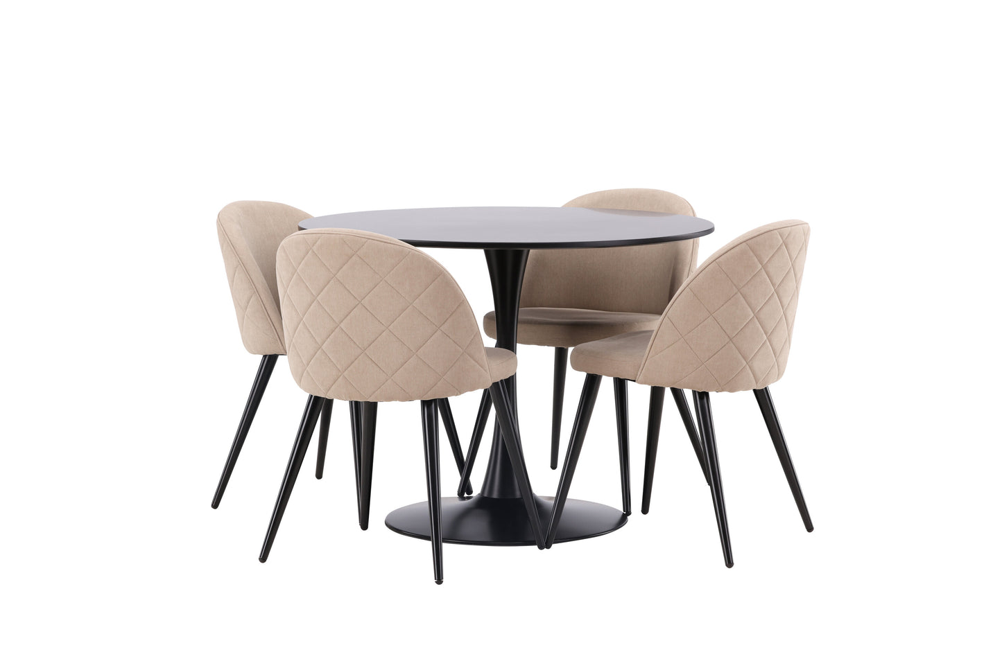 Glade Matbord med Velvet Stolarna Matgrupp