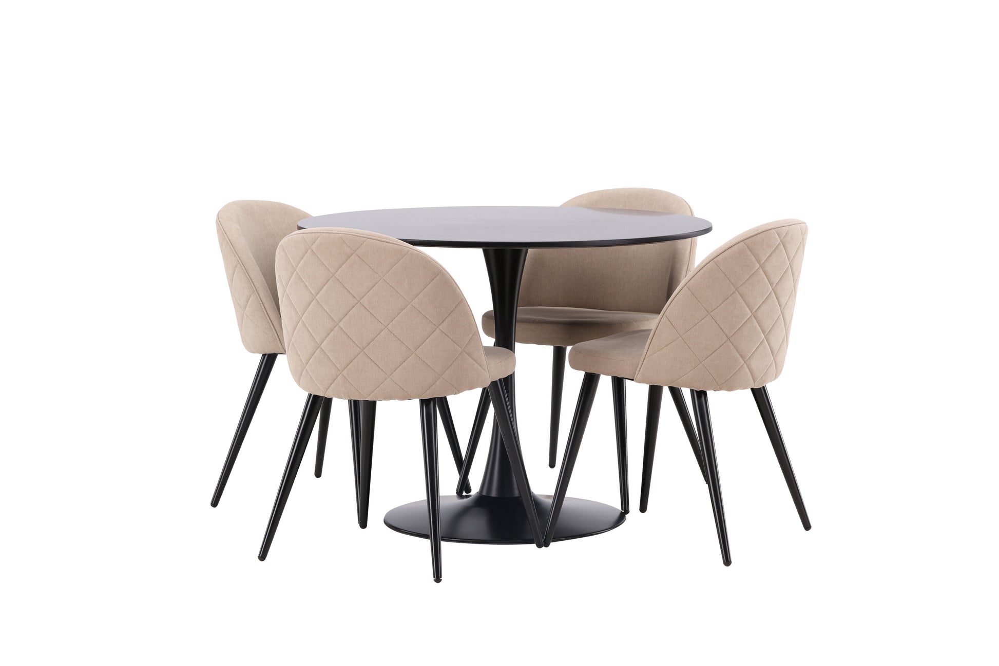 Glade Matbord med Velvet Stolarna Matgrupp