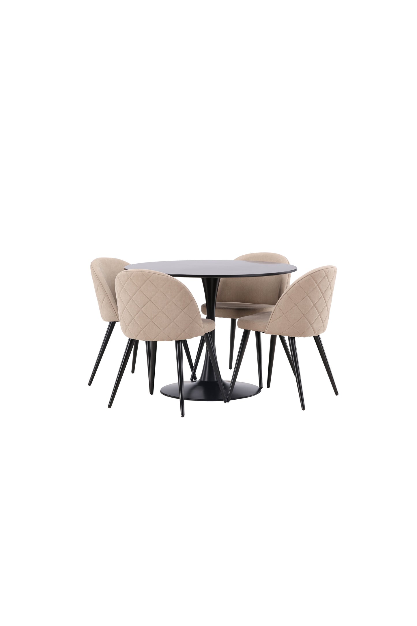 Glade Matbord med Velvet Stolarna Matgrupp