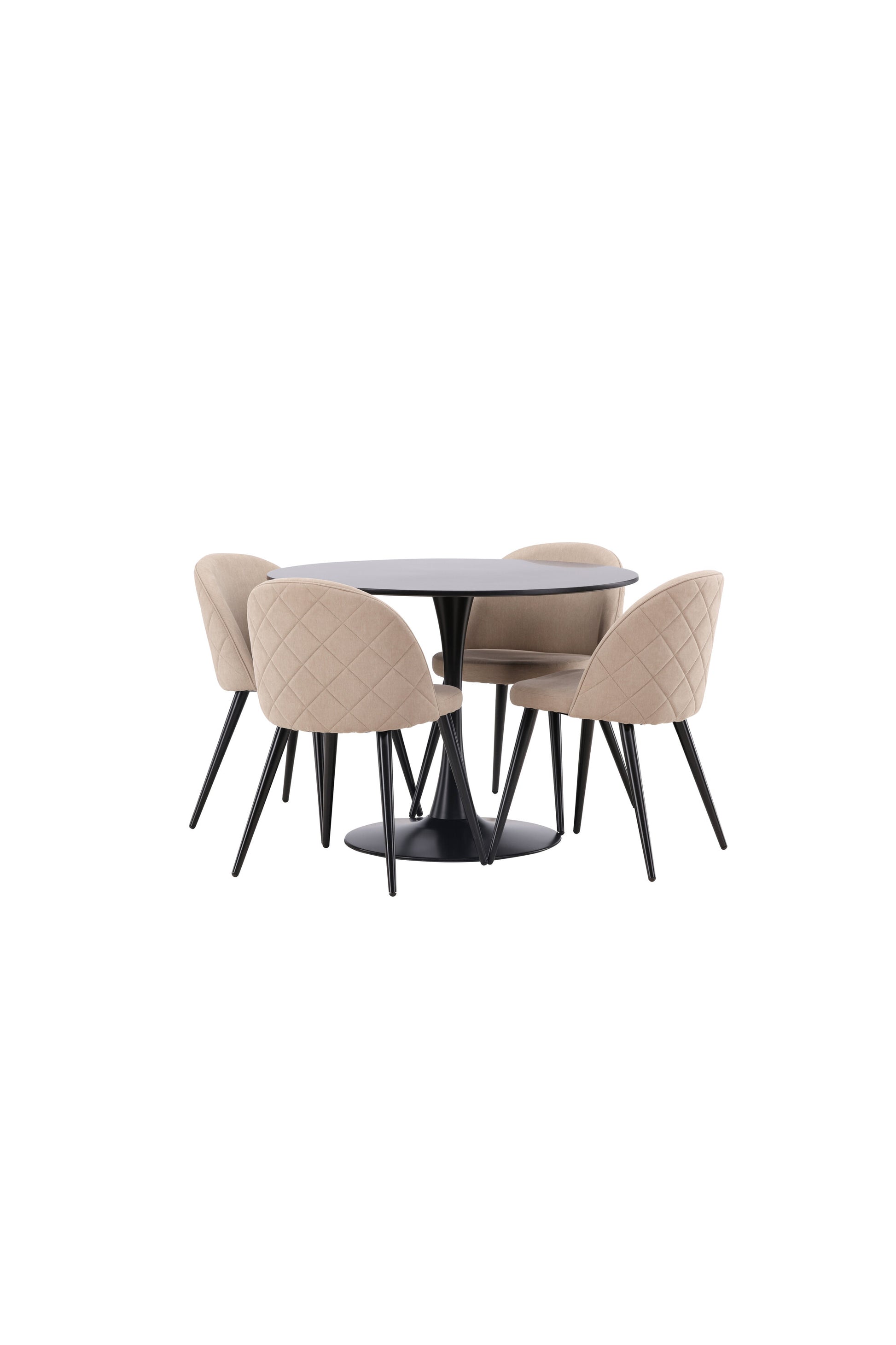 Glade Matbord med Velvet Stolarna Matgrupp