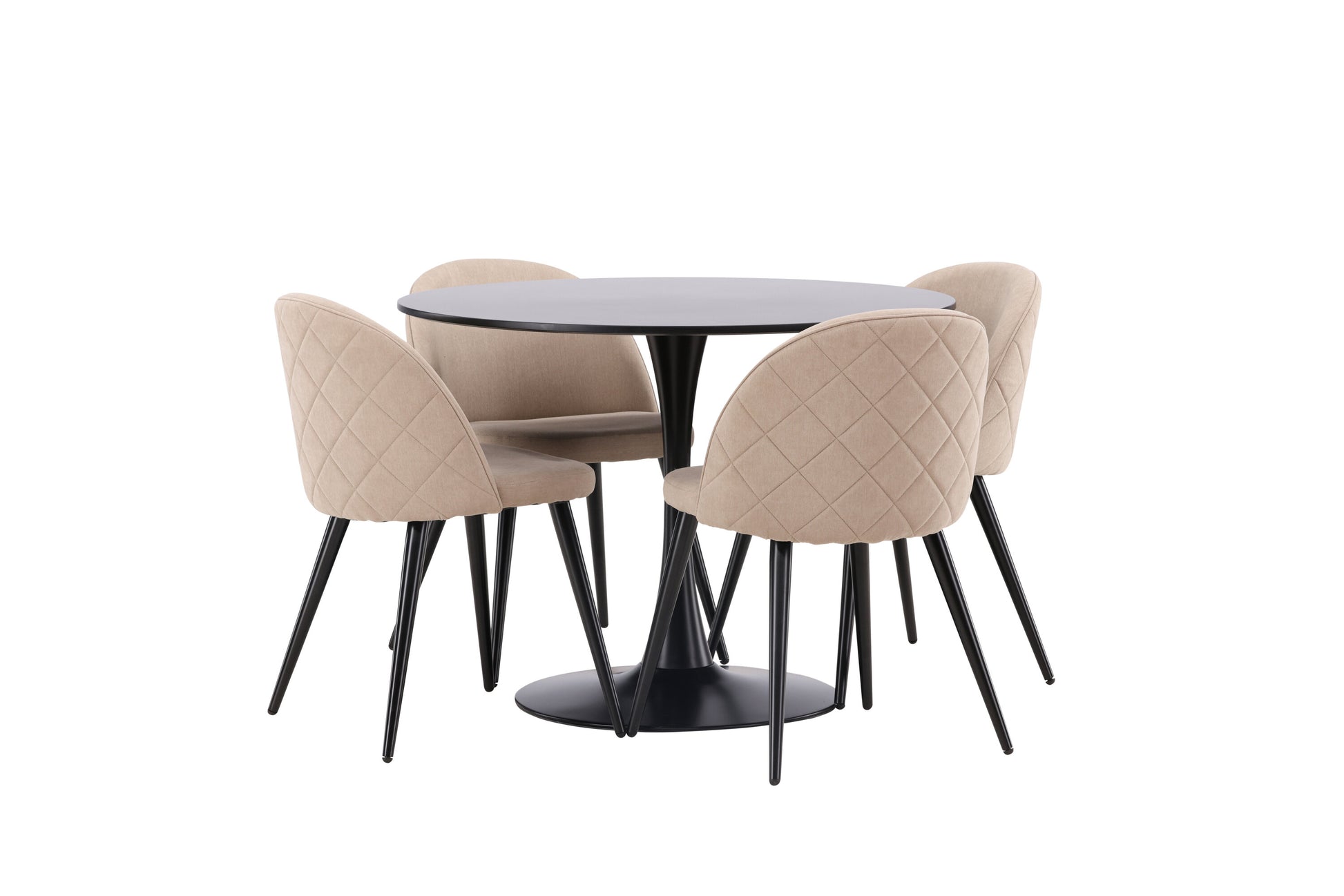 Glade Matbord med Velvet Stolarna Matgrupp