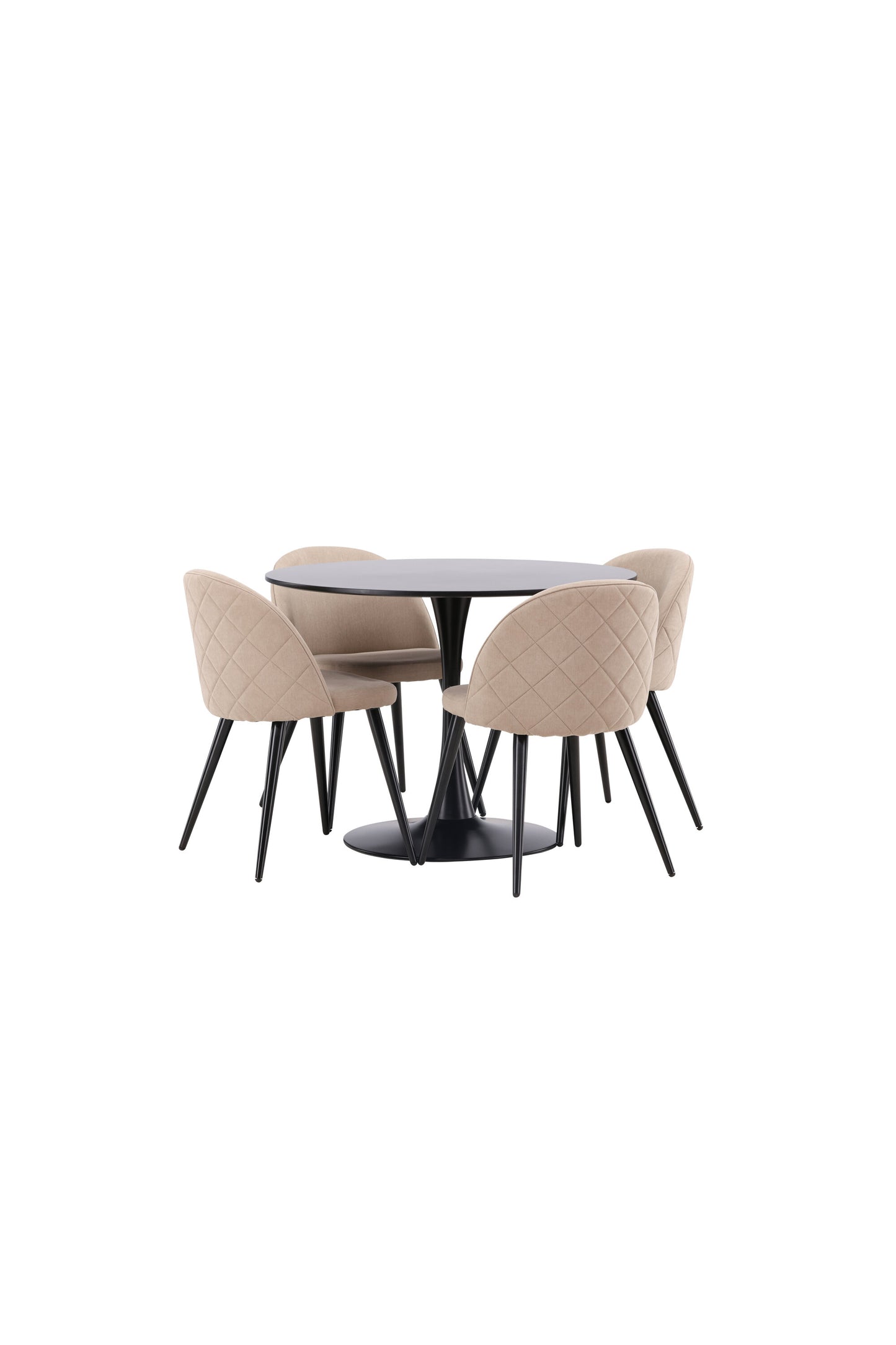 Glade Matbord med Velvet Stolarna Matgrupp