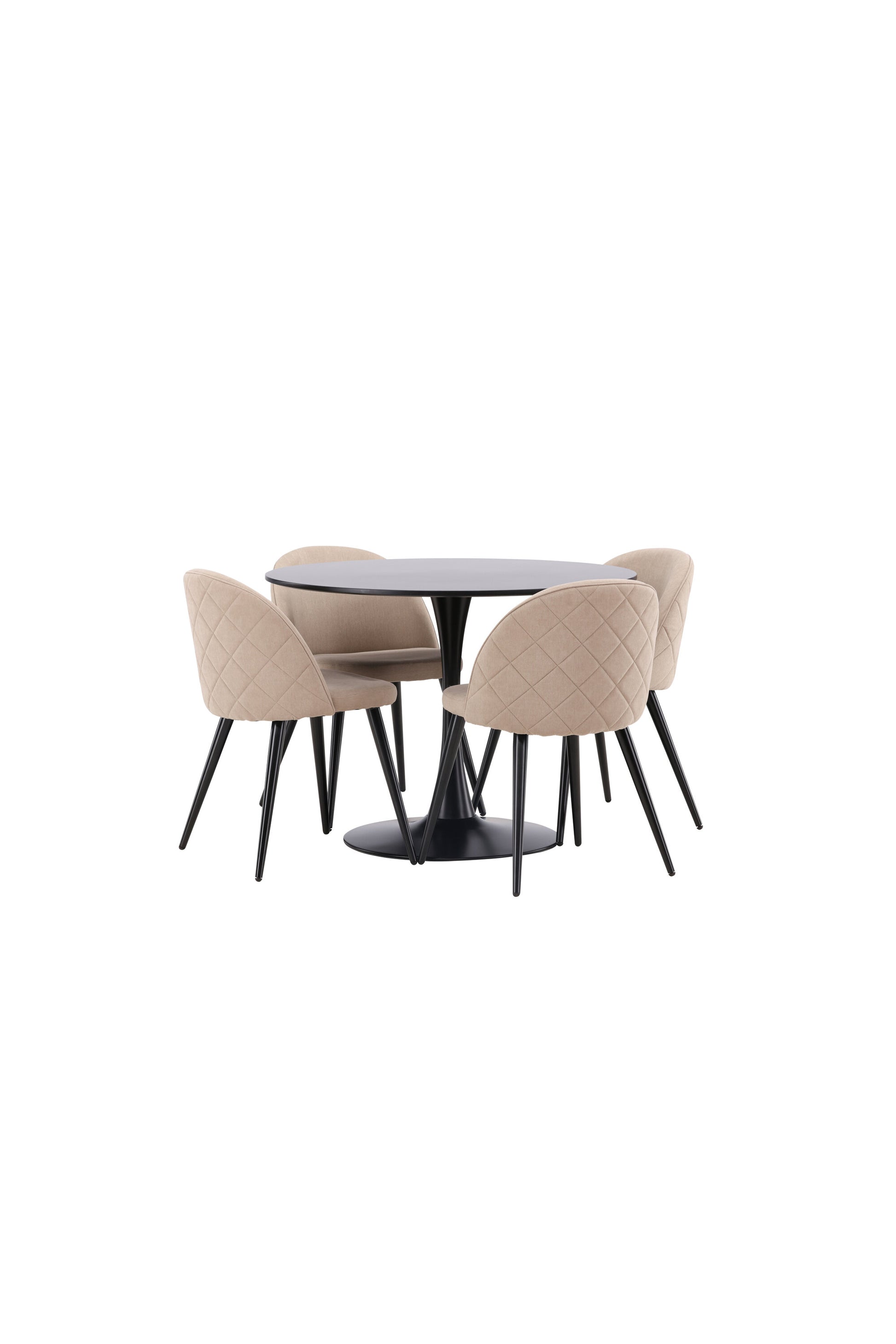 Glade Matbord med Velvet Stolarna Matgrupp