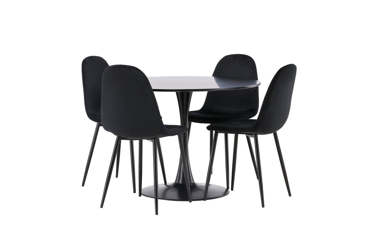 Glade Matbord med Polar Stolarna – Bord: ⌀100 Stol: 53,3x88x42,5