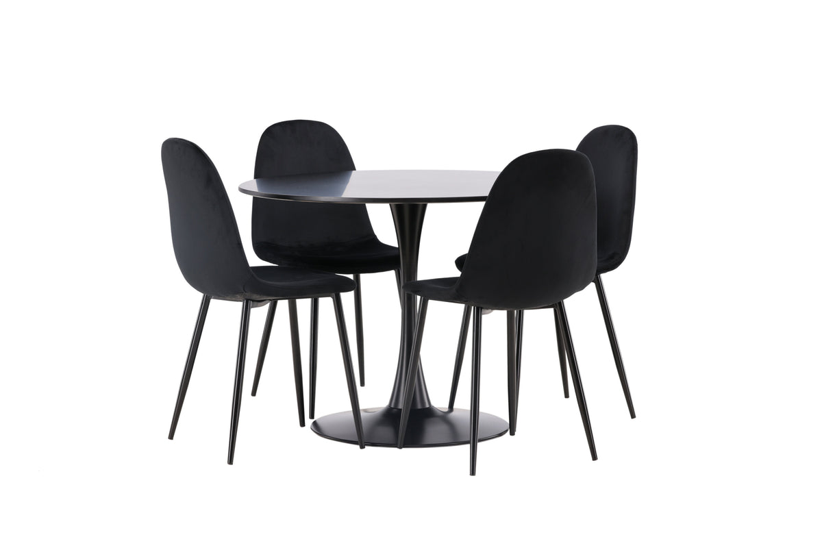 Glade Matbord med Polar Stolarna – Bord: ⌀100 Stol: 53,3x88x42,5