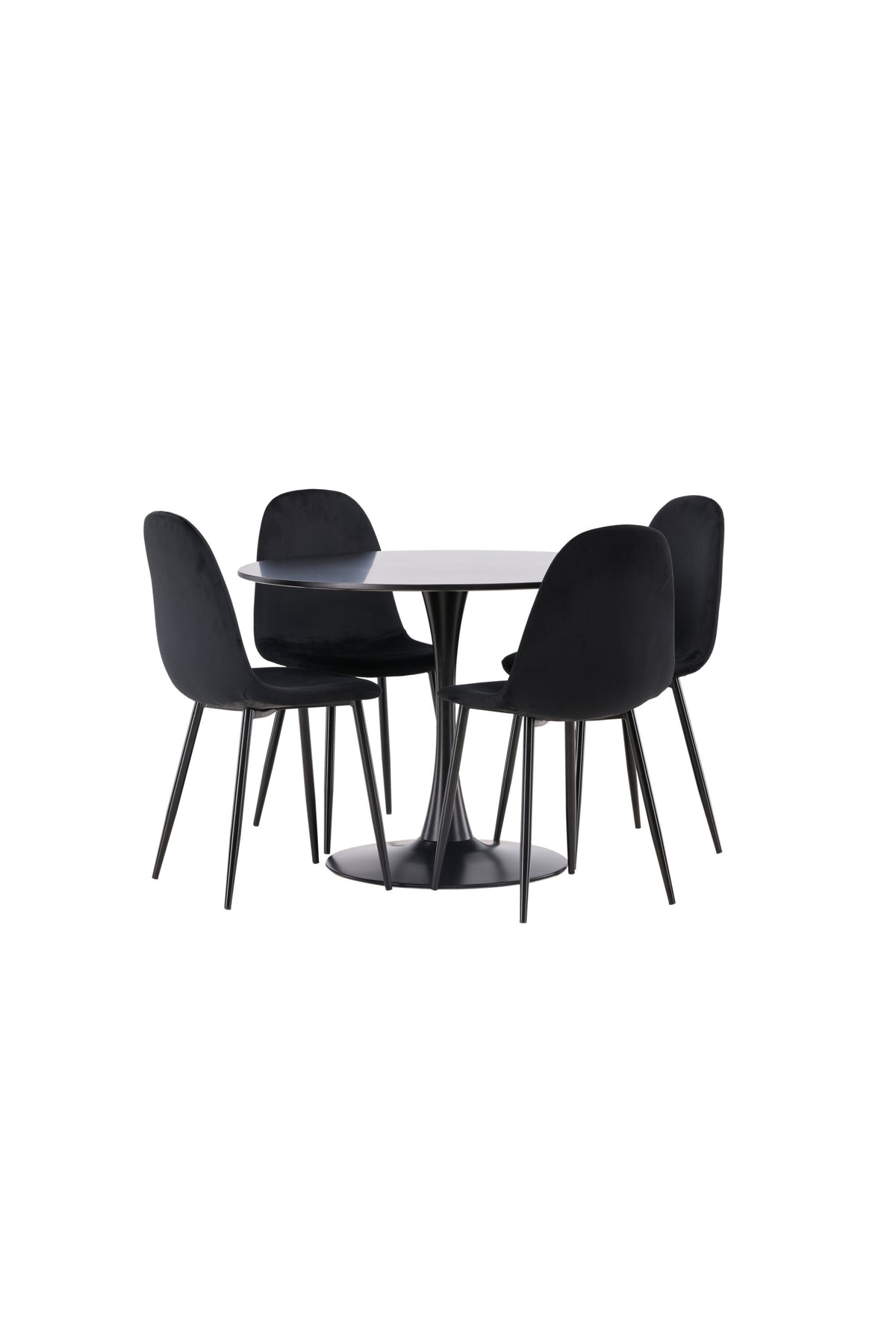 Glade Matbord med Polar Stolarna – Bord: ⌀100 Stol: 53,3x88x42,5