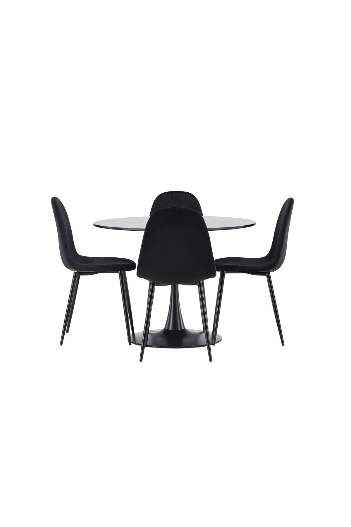 Glade Matbord med Polar Stolarna – Bord: ⌀100 Stol: 53,3x88x42,5