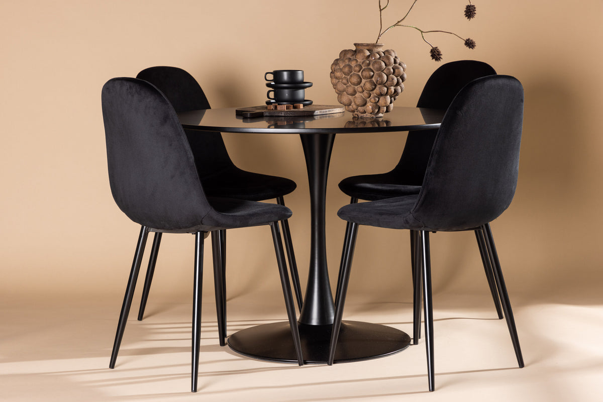 Glade Matbord med Polar Stolarna – Bord: ⌀100 Stol: 53,3x88x42,5