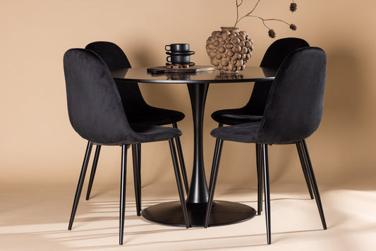 Glade Matbord med Polar Stolarna – Bord: ⌀100 Stol: 53,3x88x42,5