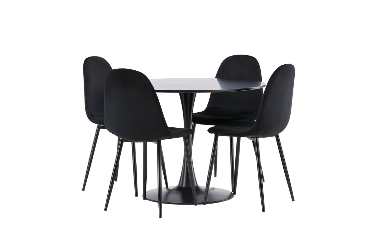 Glade Matbord med Polar Stolarna – Bord: ⌀100 Stol: 53,3x88x42,5