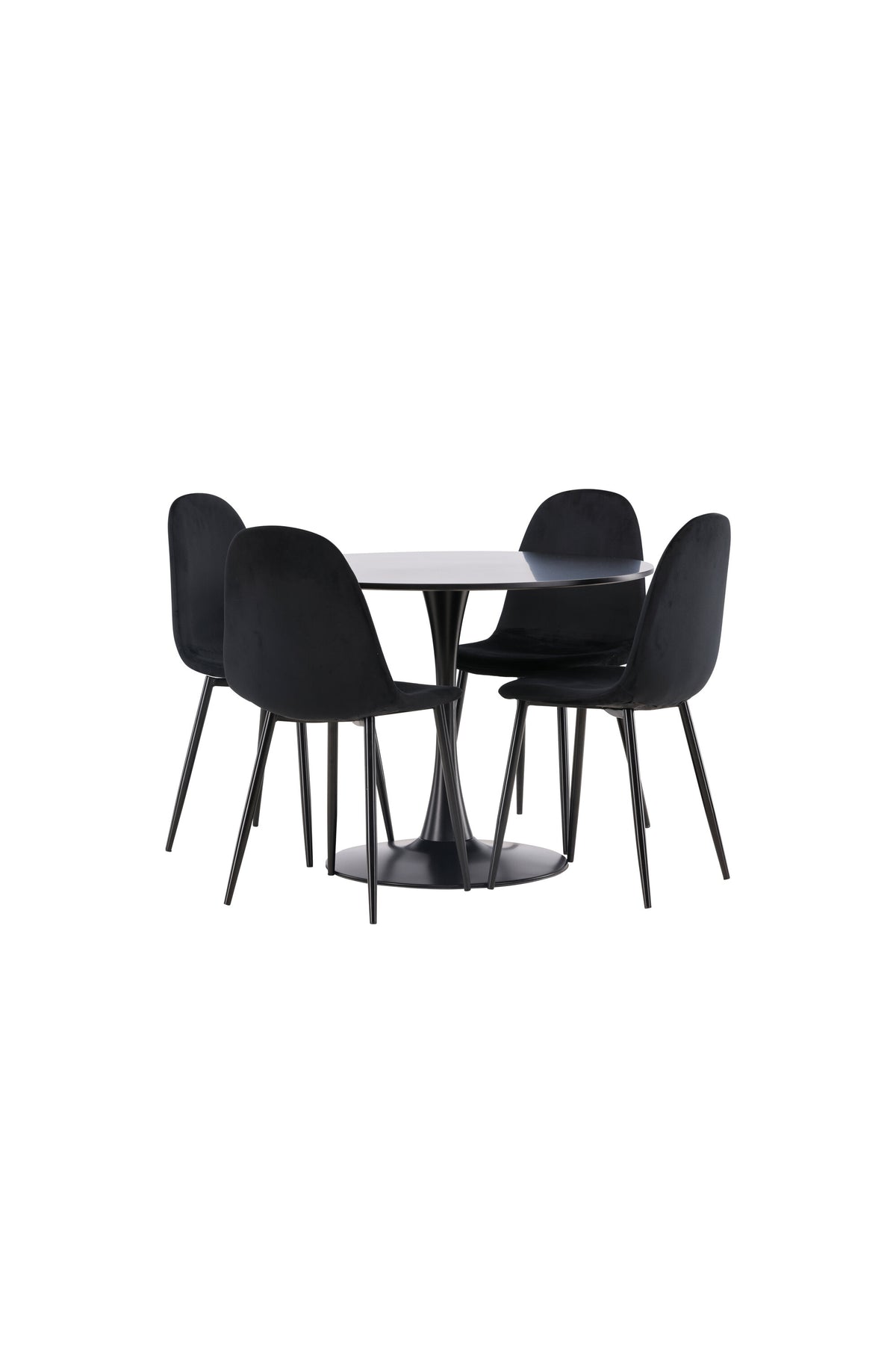 Glade Matbord med Polar Stolarna – Bord: ⌀100 Stol: 53,3x88x42,5