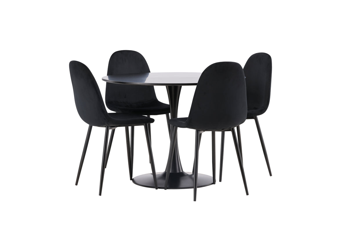 Glade Matbord med Polar Stolarna – Bord: ⌀100 Stol: 53,3x88x42,5