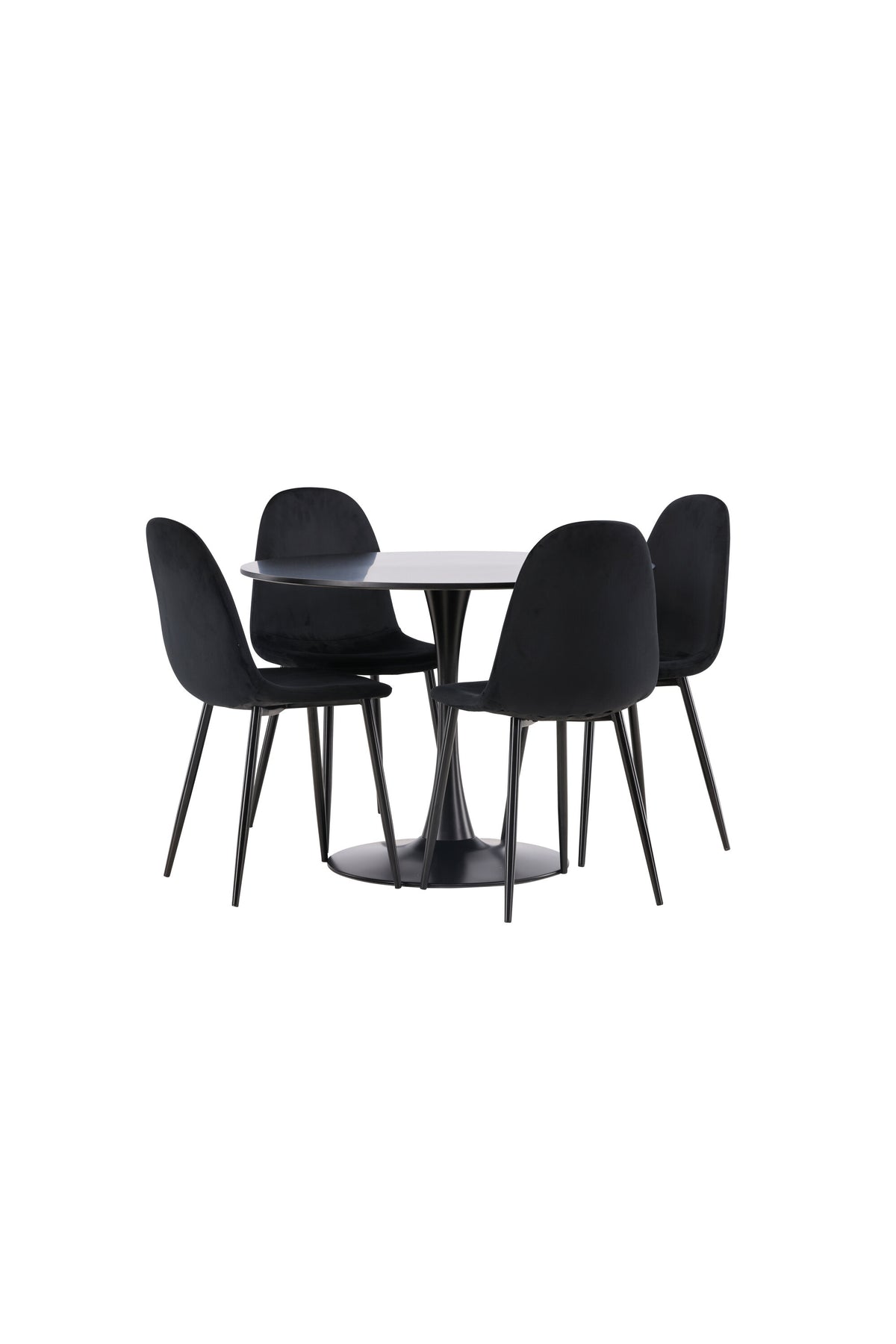 Glade Matbord med Polar Stolarna – Bord: ⌀100 Stol: 53,3x88x42,5