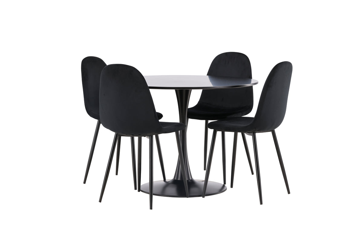 Glade Matbord med Polar Stolarna – Bord: ⌀100 Stol: 53,3x88x42,5