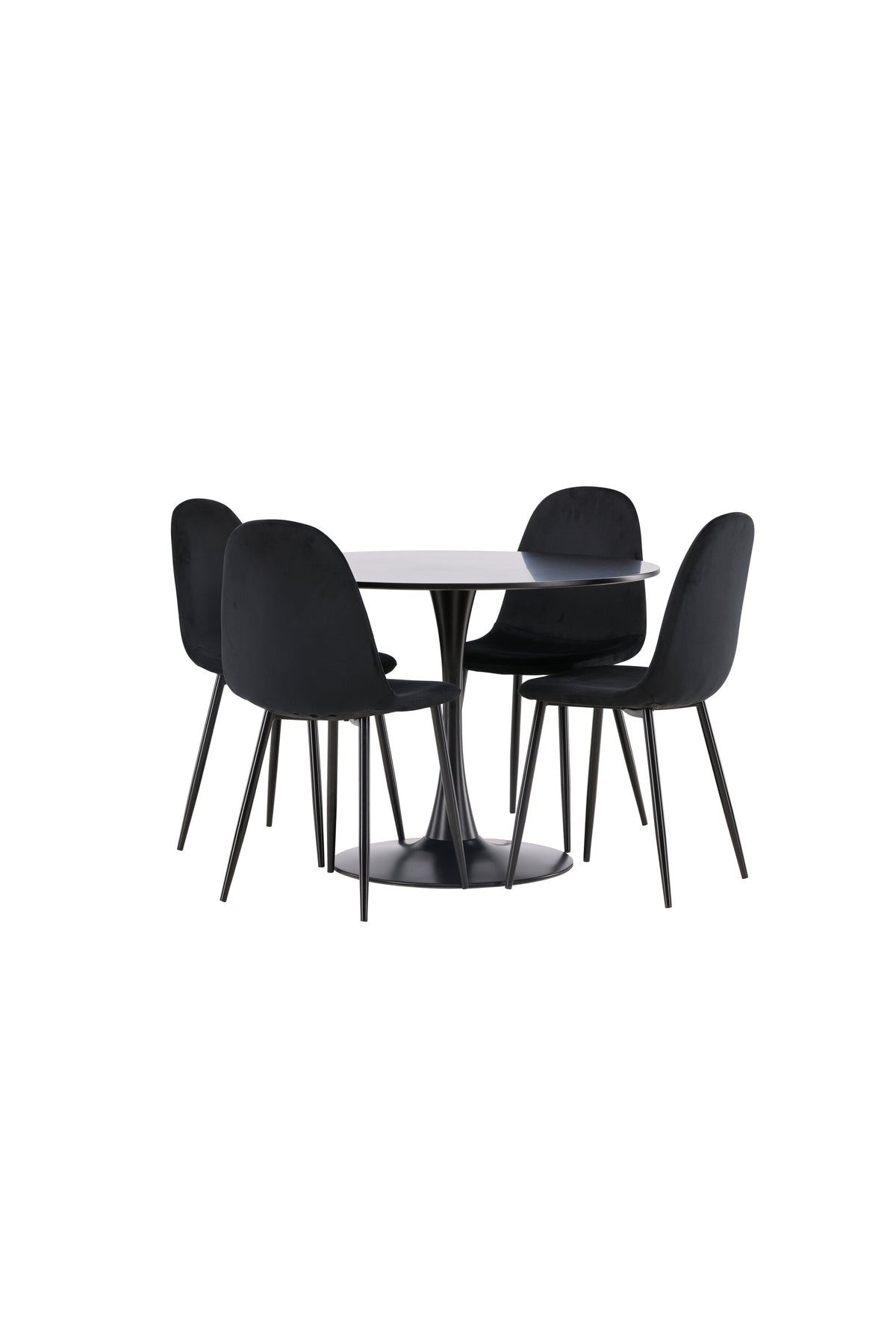Glade Matbord med Polar Stolarna – Bord: ⌀100 Stol: 53,3x88x42,5