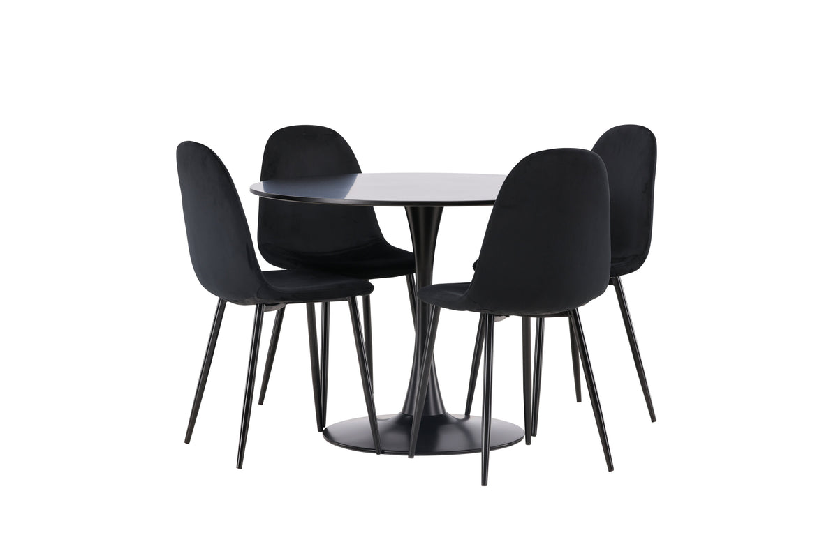 Glade Matbord med Polar Stolarna – Bord: ⌀100 Stol: 53,3x88x42,5