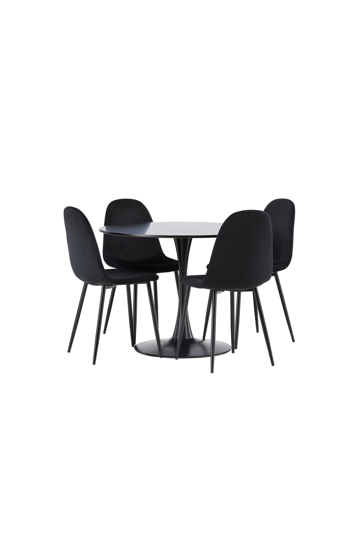 Glade Matbord med Polar Stolarna – Bord: ⌀100 Stol: 53,3x88x42,5