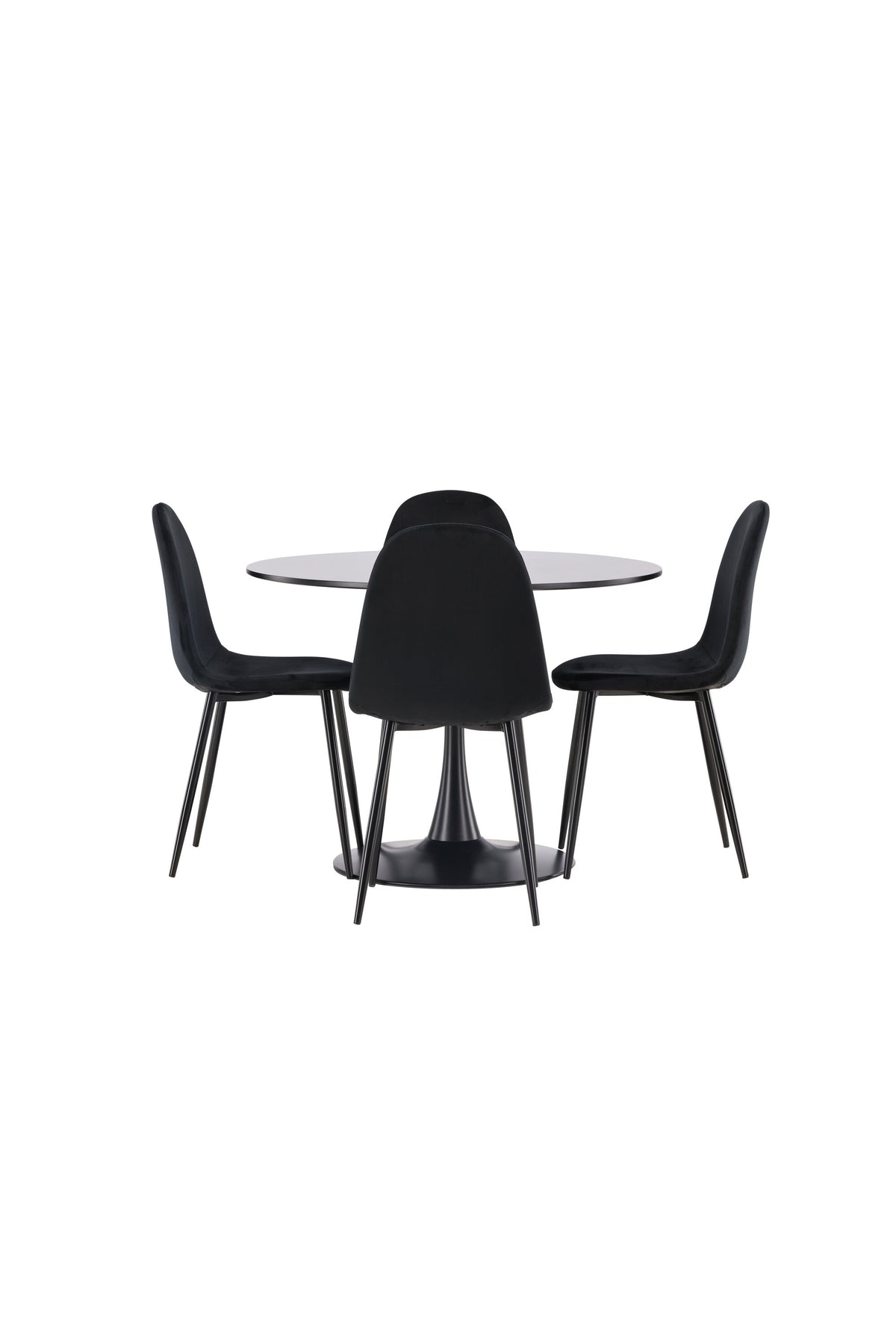 Glade Matbord med Polar Stolarna – Bord: ⌀100 Stol: 53,3x88x42,5