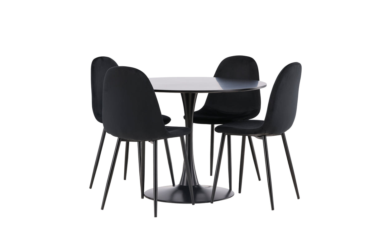 Glade Matbord med Polar Stolarna – Bord: ⌀100 Stol: 53,3x88x42,5